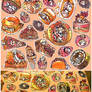 foodies sticker set