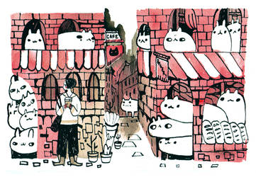 Bakeneko district by koyamori