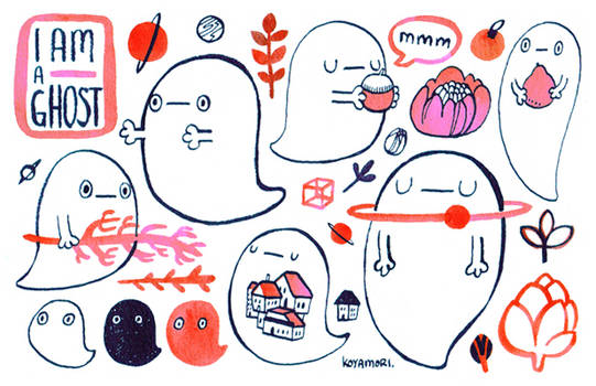 I am a ghost sticker sheet