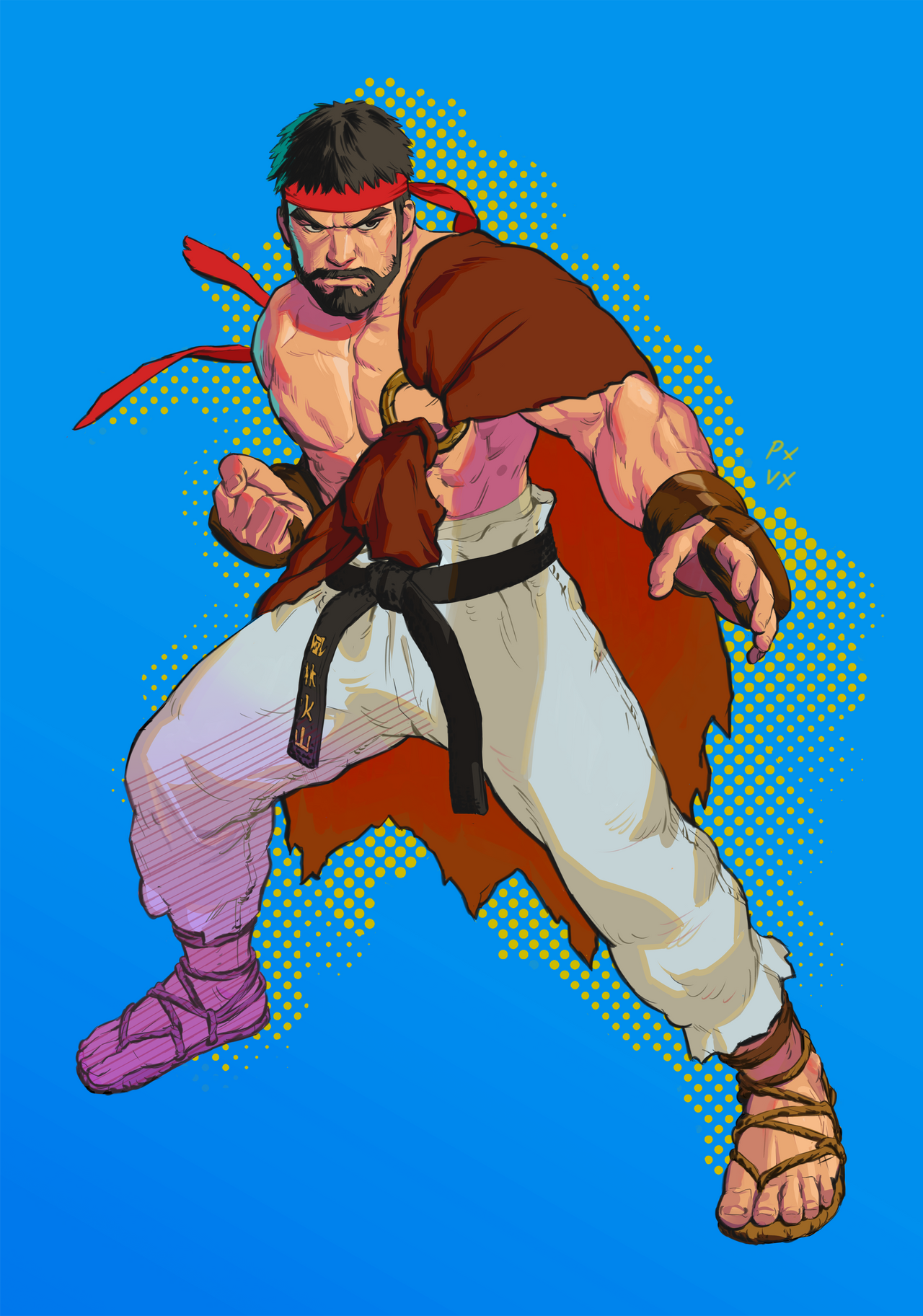 FANART ] Ryu ( Street Fighter 6 ) (Ver. 1) by Morganon -- Fur