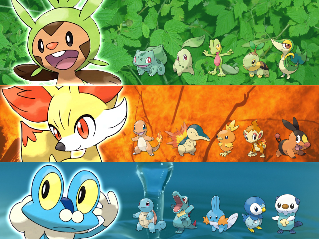 Pokemon X and Y Wallpaper - Starters by UxianXIII on DeviantArt