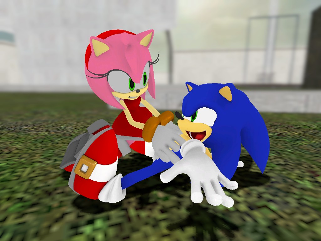 A Sonic and Amy Tickle Moment