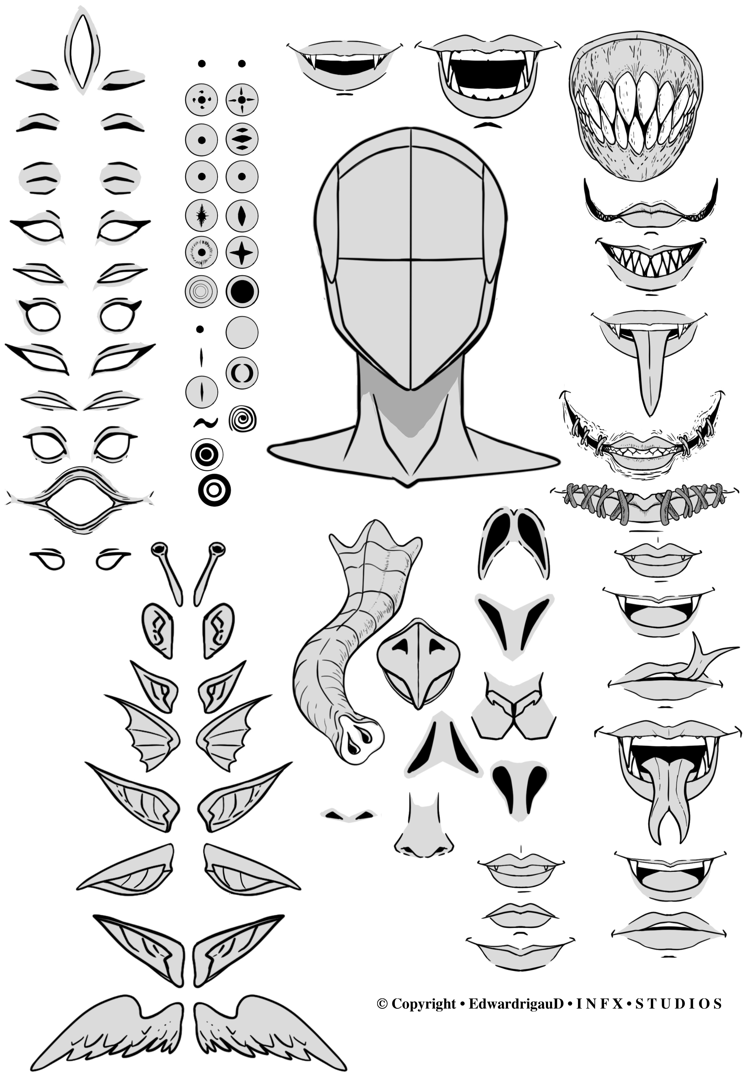 Creature Face Tutorial Creature Face Maker by infx-studios on DeviantArt