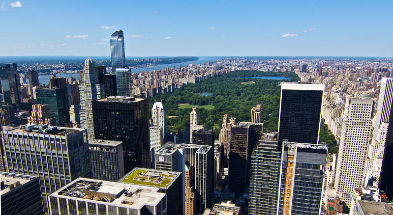 Central Park from Top of Rockefeller plaza