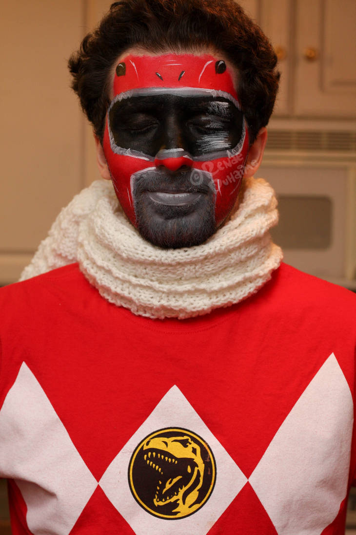 Hyperforce Red Power Rangers Face Red Power Ranger ORIGINAL by renduh-facepaint on DeviantArt