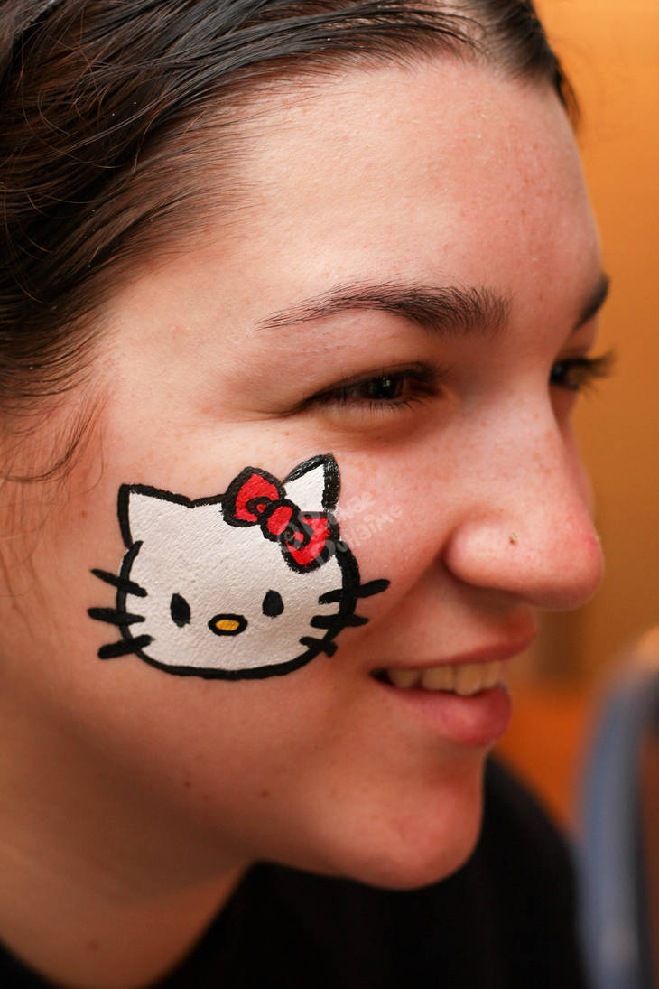 Hello Kitty Cheek by renduh-facepaint on DeviantArt Hello Kitty Cheek By Renduh-Facepaint On Deviantart