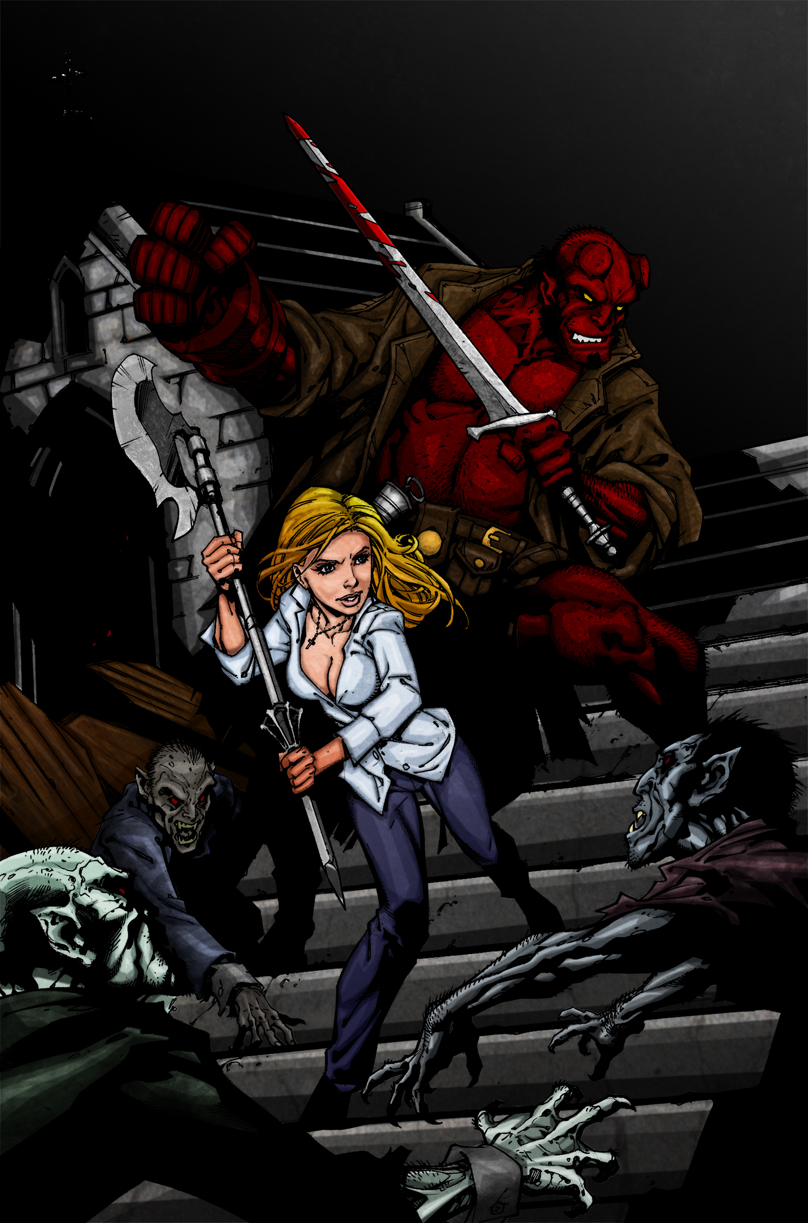 Buffy and Hellboy Colors