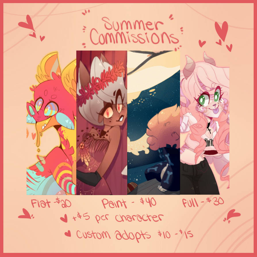 Summer Commissions by LiquidPeach