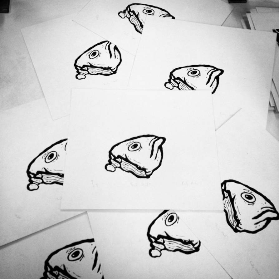 Pinterest Fish Head Prints on prints on prints!!! Fish Head design! by SideShow-Artwork on ...