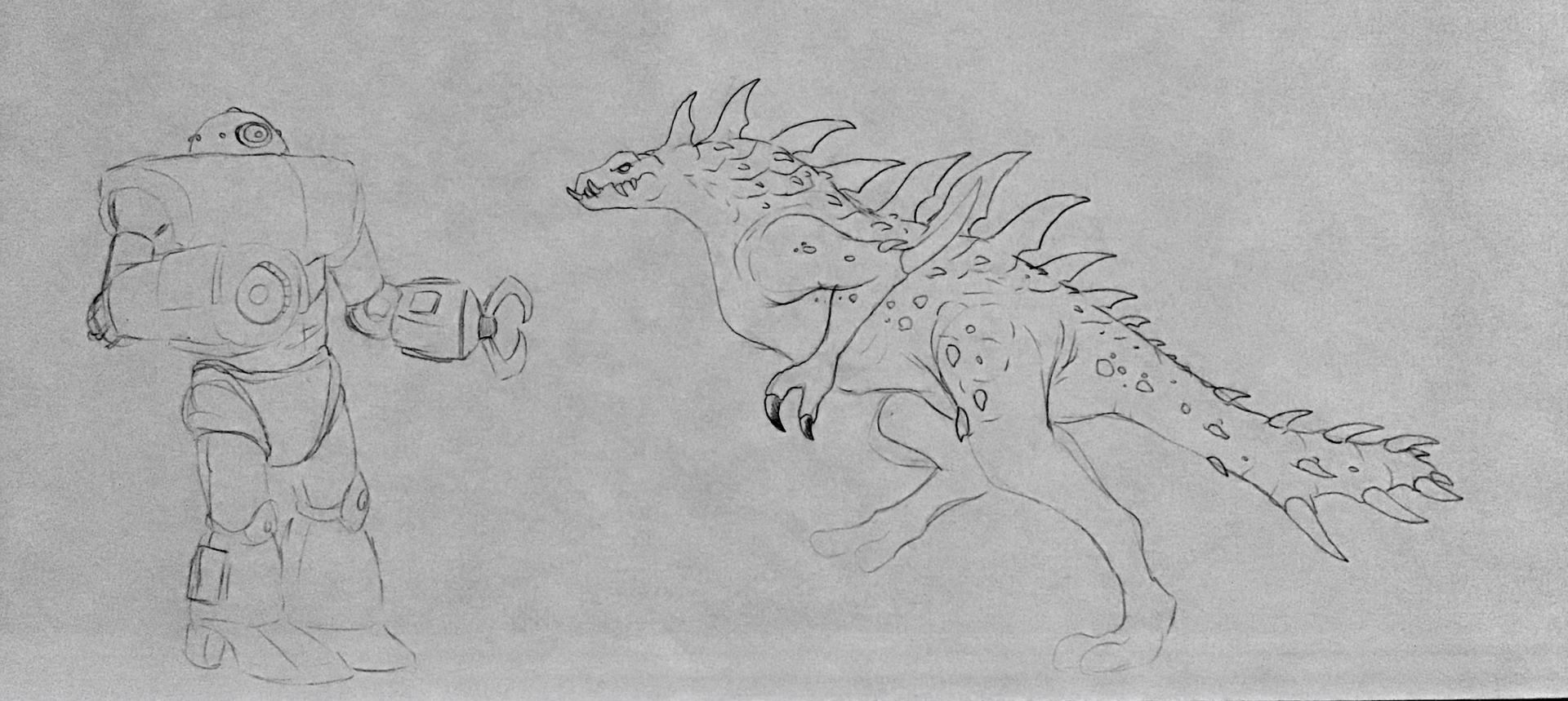 Random Sketches (#414): Giant Monsters! by ArtMakerProductions on ...