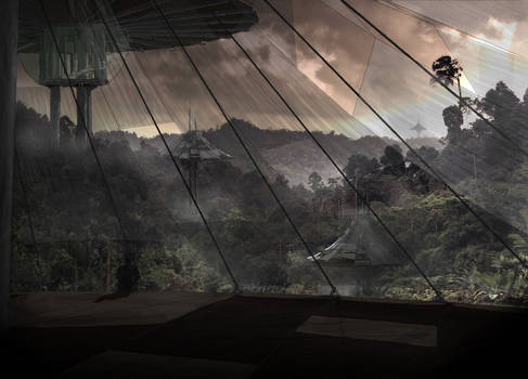 Rain Forrest matte painting