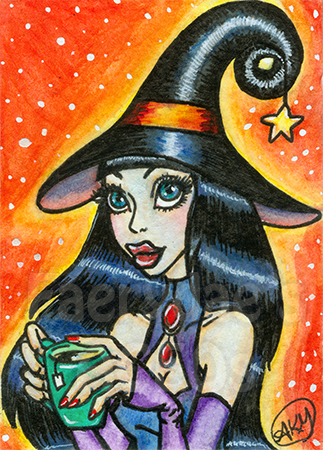 Julana - Halloween Witch ACEO