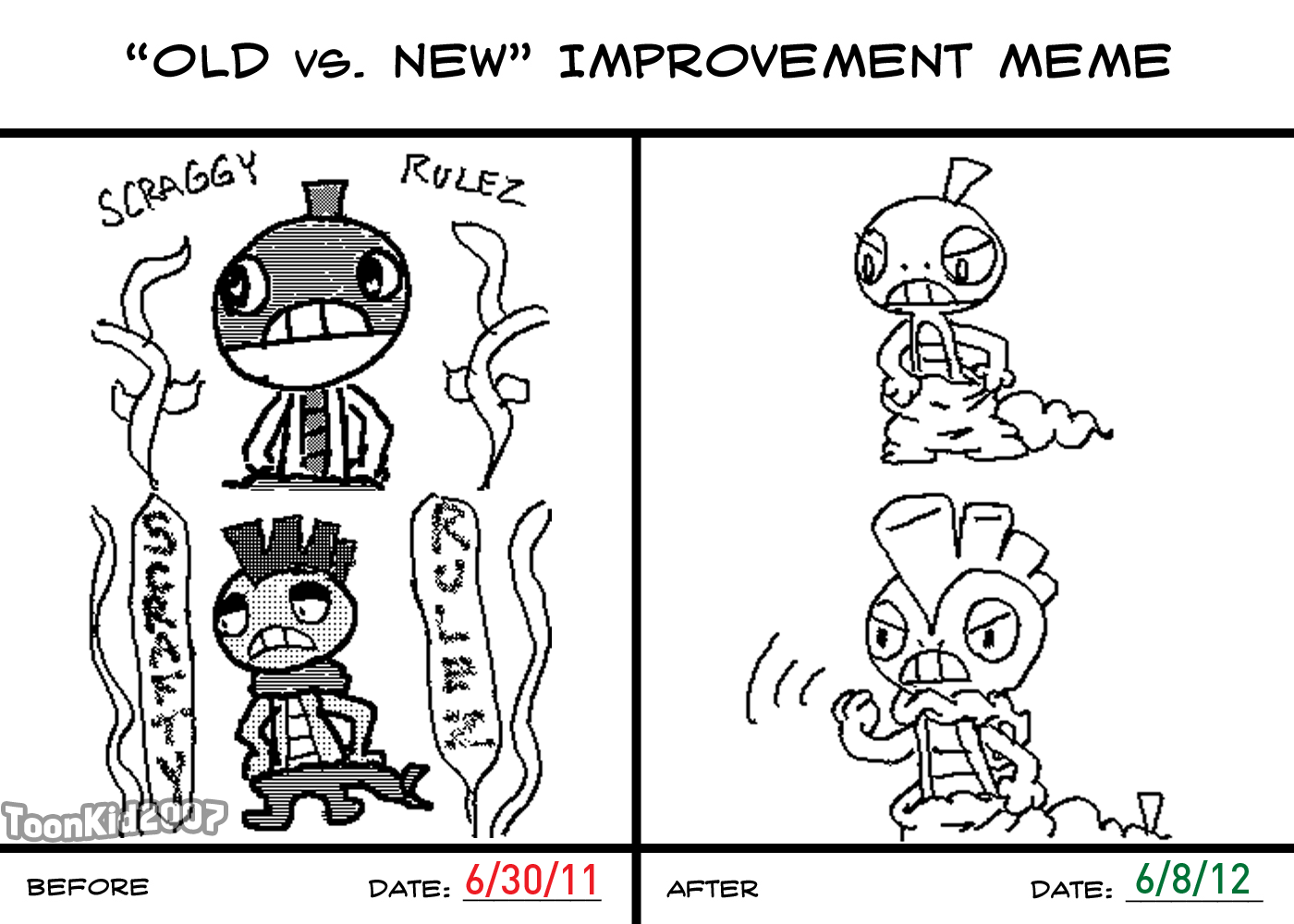 Old vs. New Improvement Meme - Very first drawings