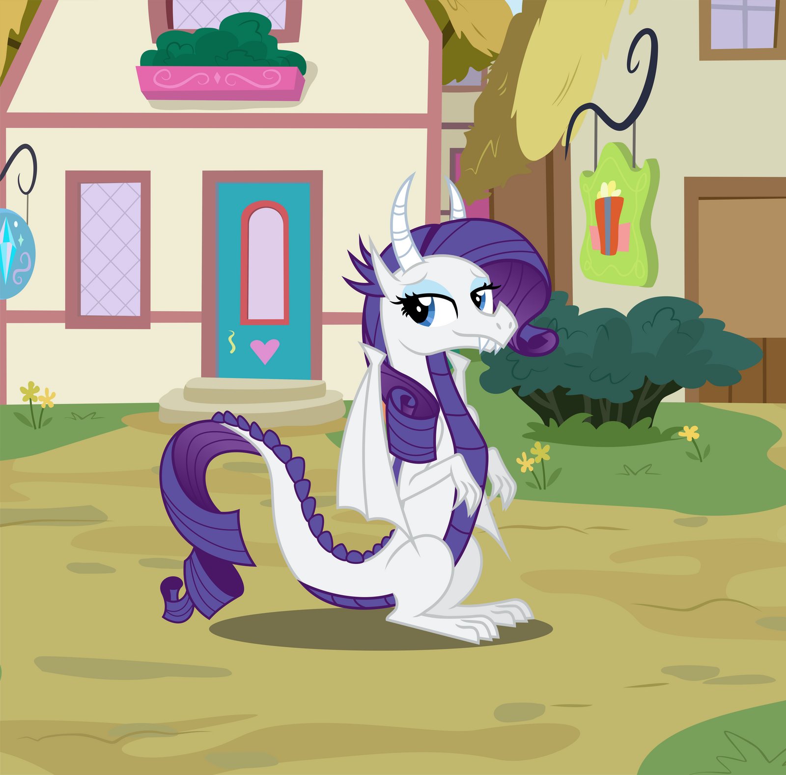 Rarity dragon by leopurofriki on DeviantArt