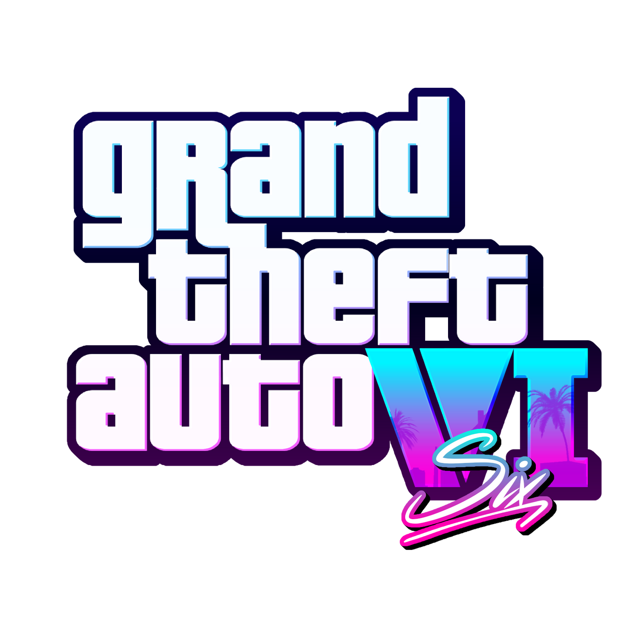 Grand Theft Auto VI (GTA VI) Logo (Fanmade)