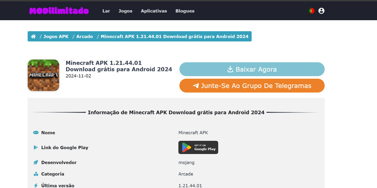 Minecraft 1.21.44 APK Download Gratis Mediafire by Hot51Mod on DeviantArt