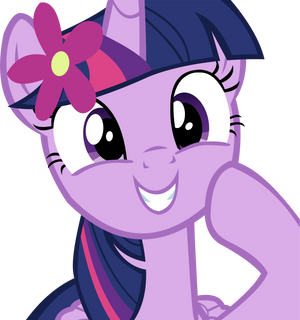 Twilight Sparkle Vector - 16 Squee with Flower