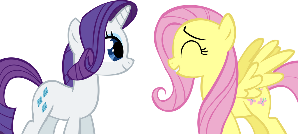 Fluttershy and Rarity Vector Squee