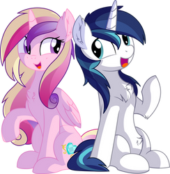 Cadance and Shining Vector - Looking at Each Other