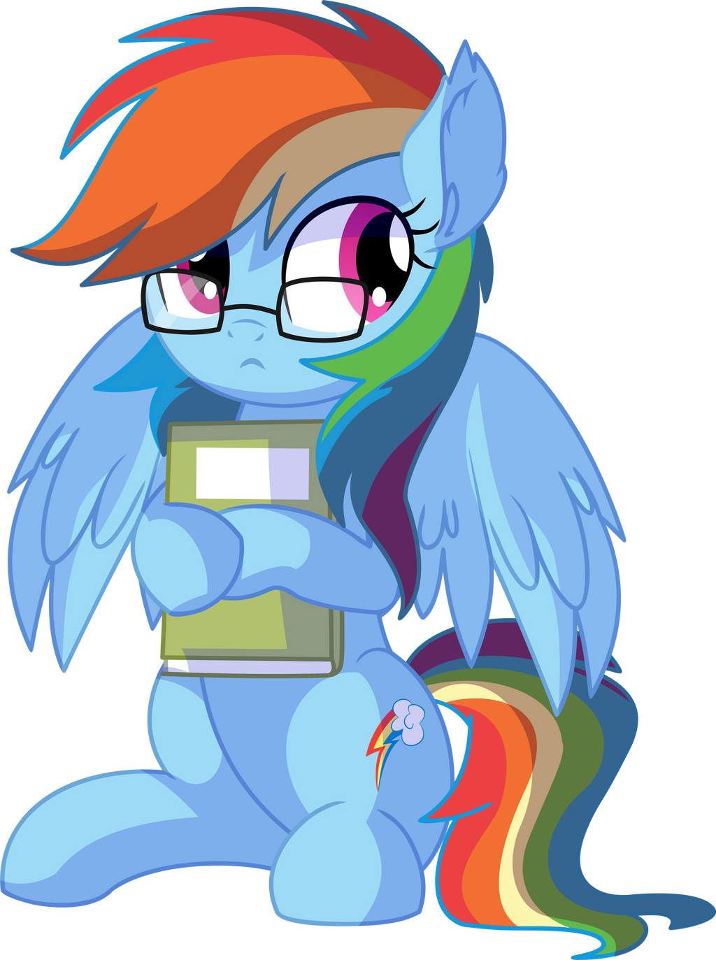 Rainbow Dash Vector 25 - NERD!! by CyanLightning