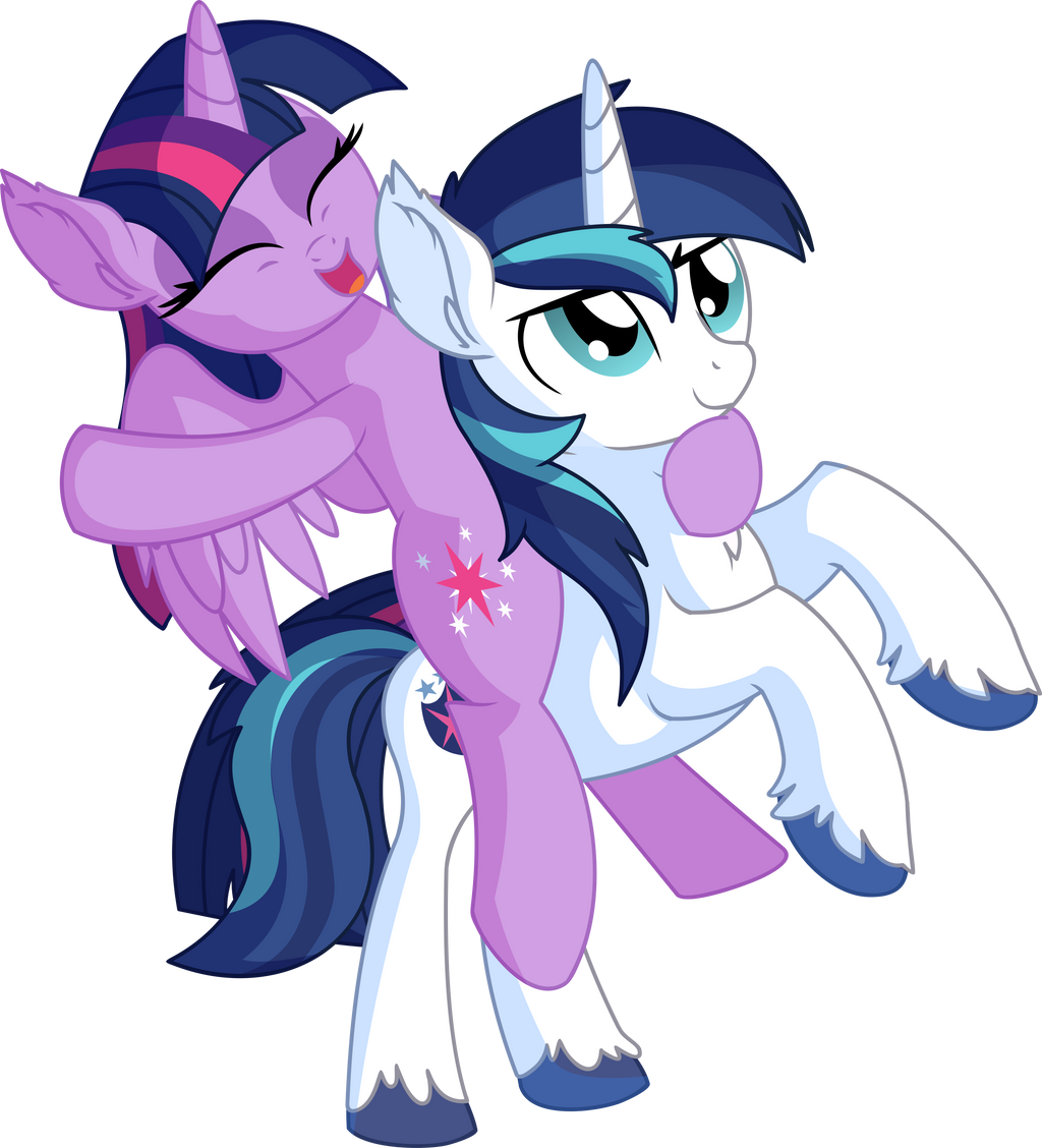 Twilight Sparkle And Shining Armor Riding By Cyanlightning On Deviantart 