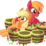 Big Mac and Applejack - Eating Apples