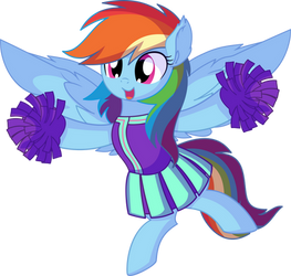 Rainbow Dash Vector 32 - Cheerleader by CyanLightning