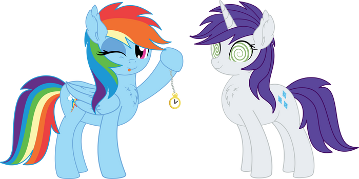 Rainbow Dash and Rarity - Hypnosis (Commission)