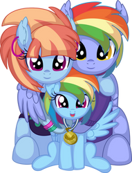 Rainbow Dash's Family Vector - Gold Medal by CyanLightning
