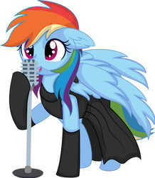 Rainbow Dash Vector - 38 Singing