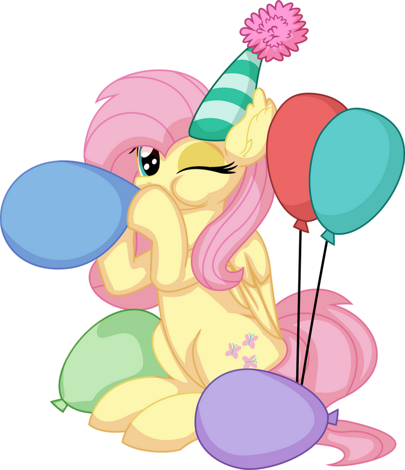 Fluttershy Vector - 45 Party Balloons by CyanLightning on DeviantArt