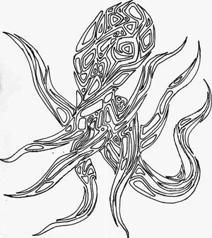 octopus tatoo lineart