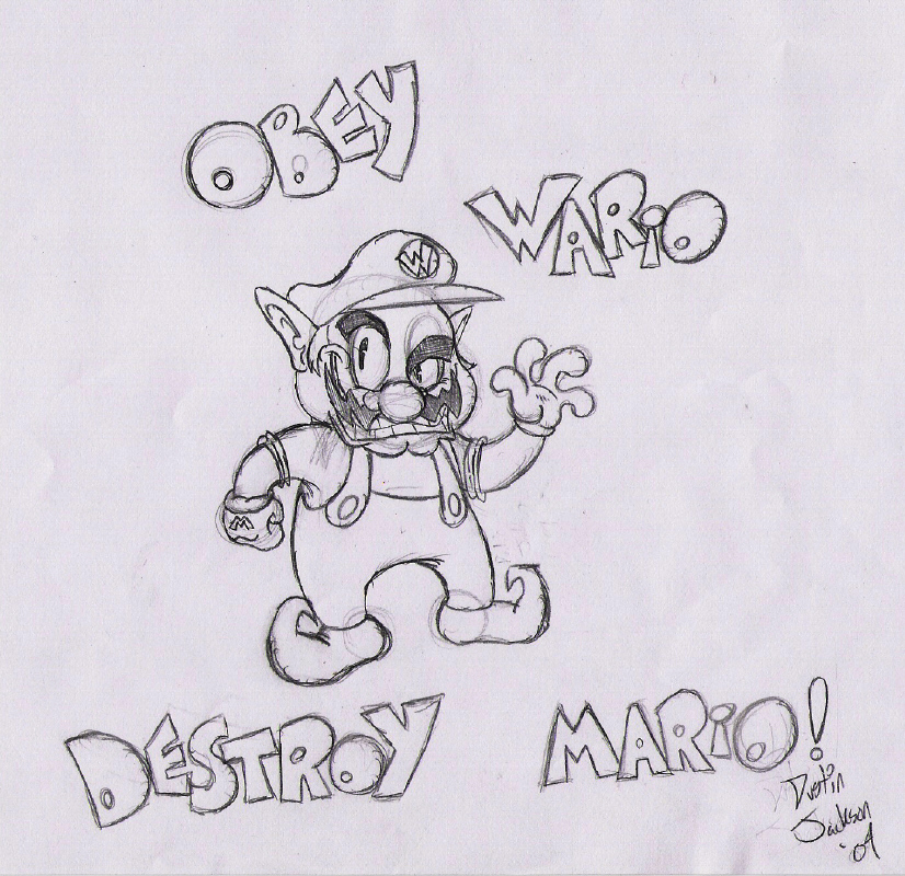 Obey Wario Destroy Mario