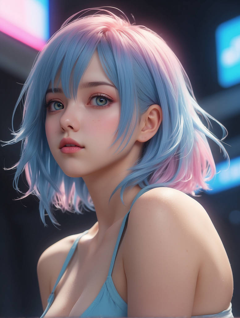 Defit Blue Girl cute girl blue by Aseve18 on DeviantArt