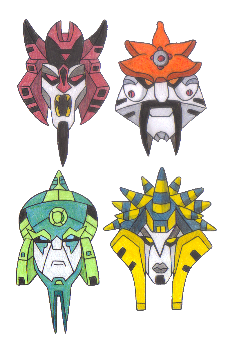 Transformers Animated Quintesson Mask Designs