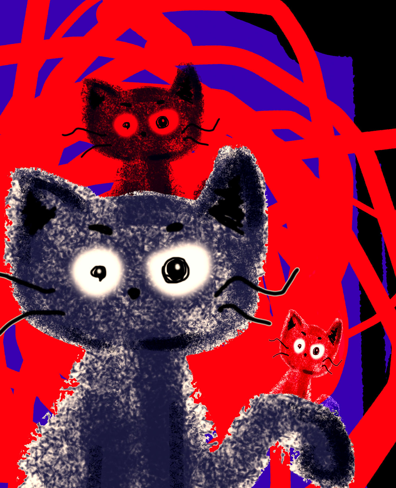 Schizophrenia cat by Albisha on DeviantArt