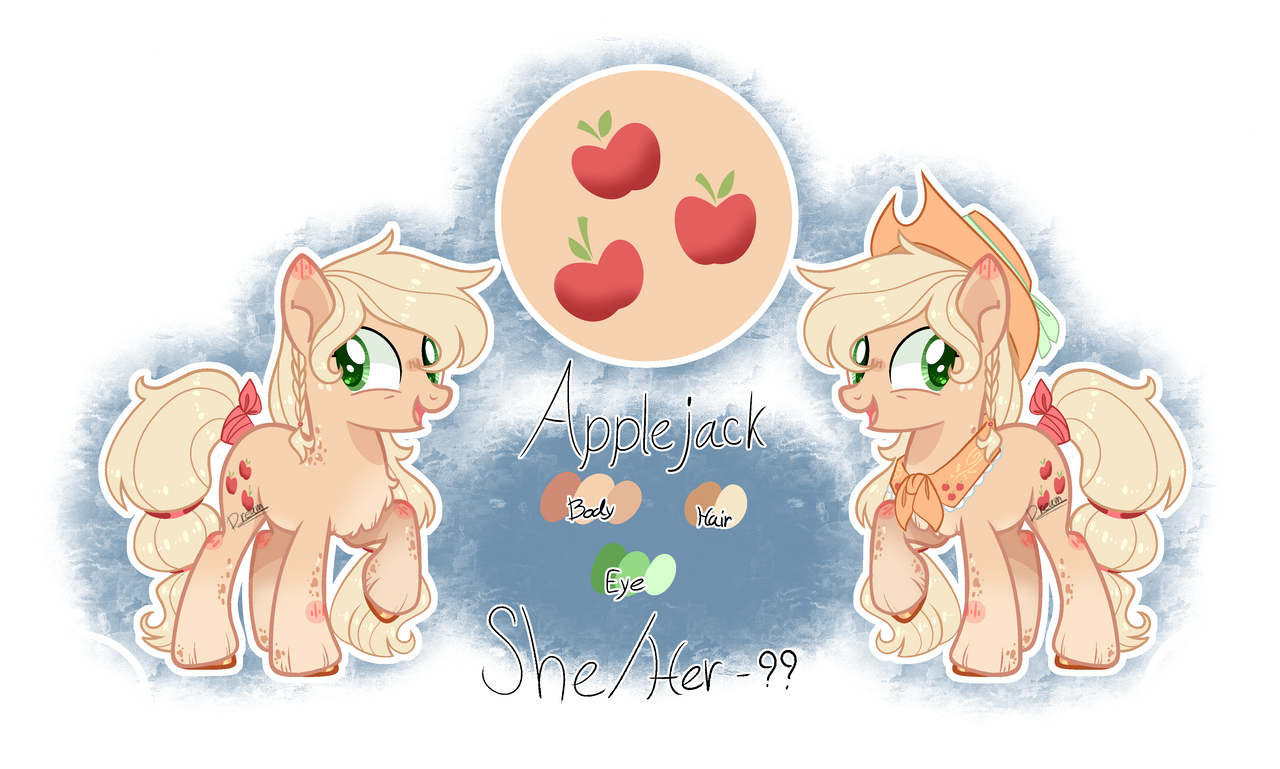 Mlp Applejack Color Inverted MLP Applejack (Re-Design) by DreamCatcherSentry on DeviantArt