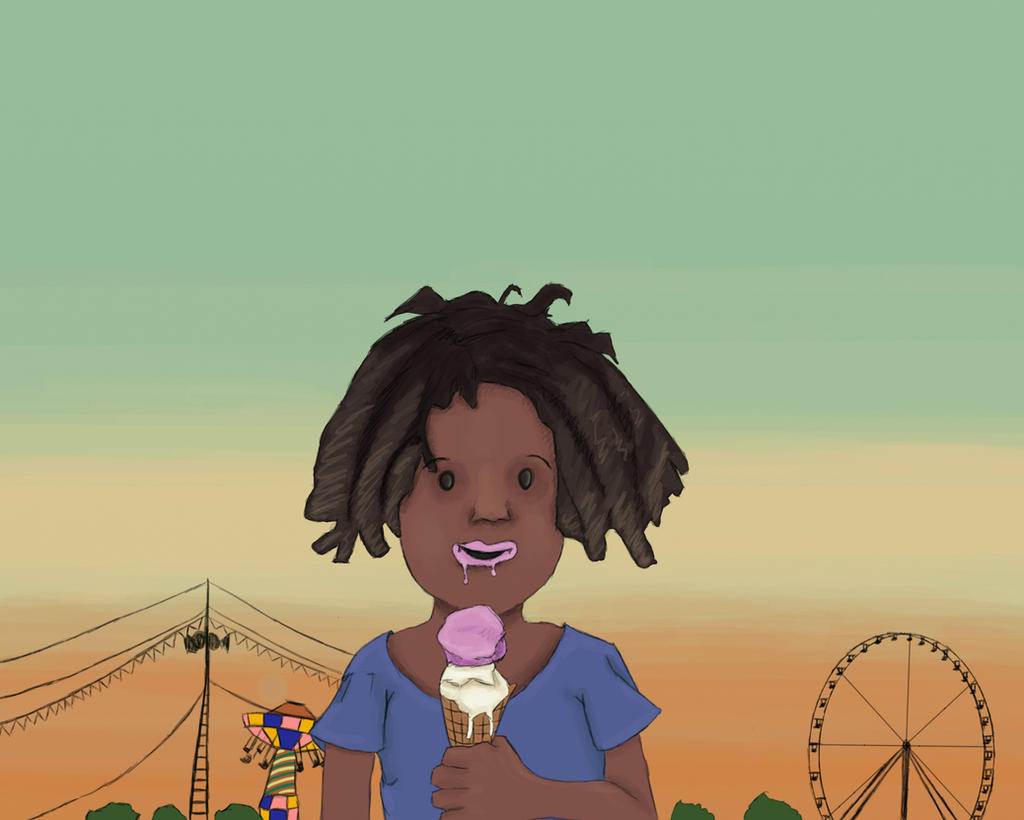 Girl eating icecream