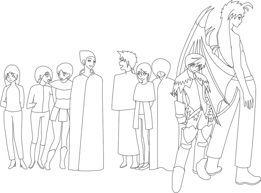 Rivals Drawing Example The Rivals -LINEART- by Jymaru on DeviantArt