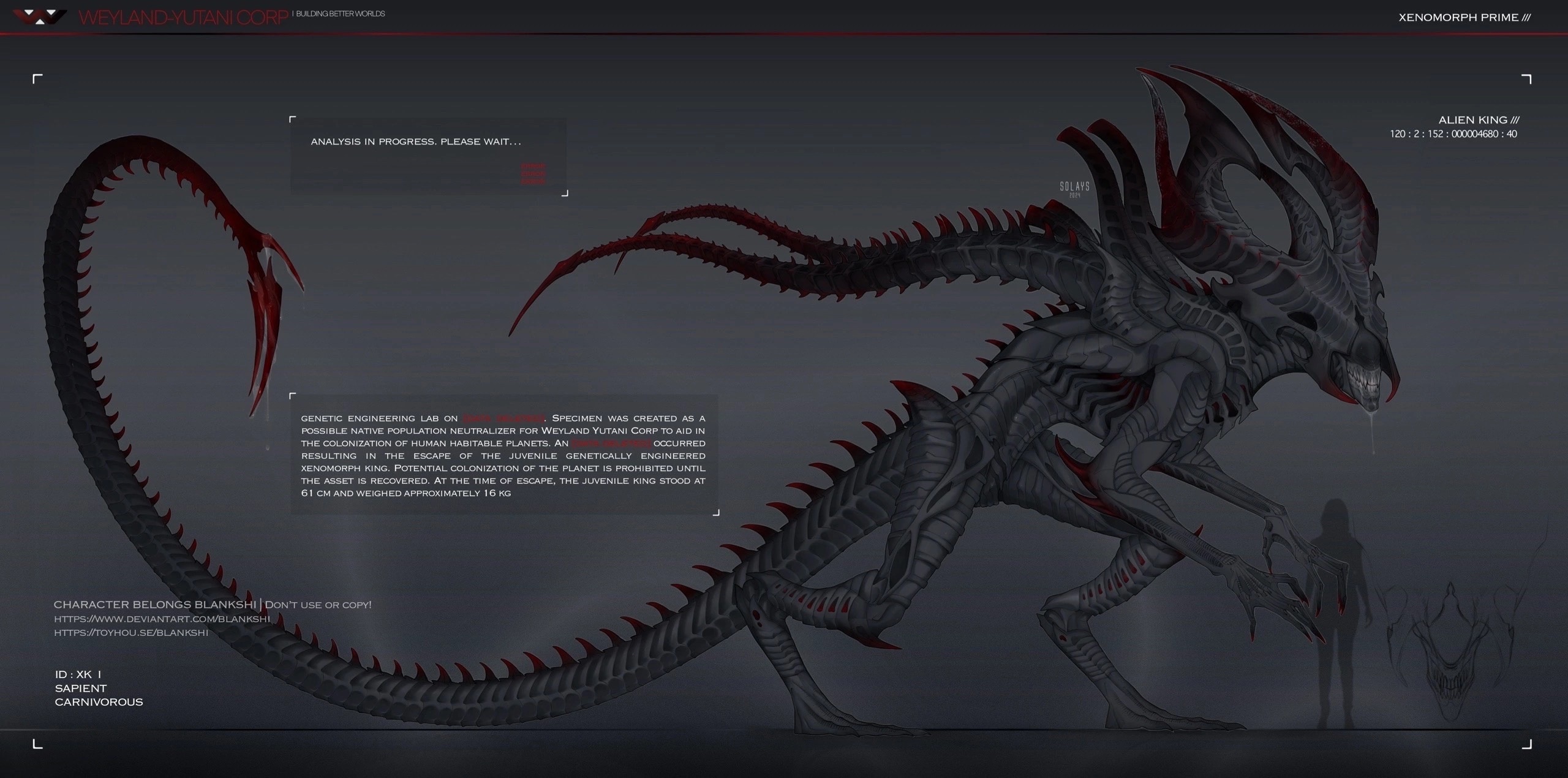Xenomorph King reference commission by S-O-L-A-Y-S on DeviantArt
