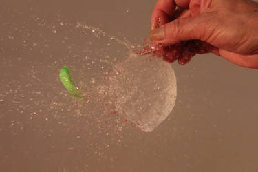 Exploding water balloon