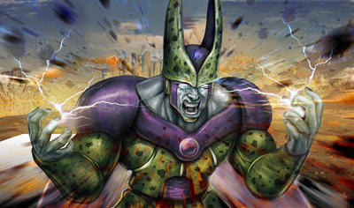 DBZ Cell V.1 by SketchMonster1 on DeviantArt