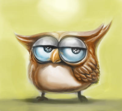 Owl Quick Sketch Painting