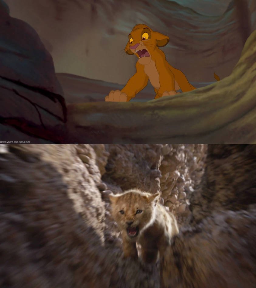 Simba seeing Mufasa fell to death by celesteromero on DeviantArt