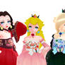 Pauline,Peach,Rosalina and Daisy MMD