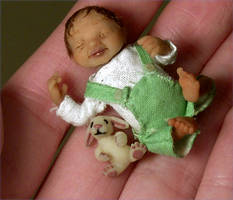 Miniature Baby doll Sculpture