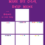 Mane Six Color Swap Meme Blank