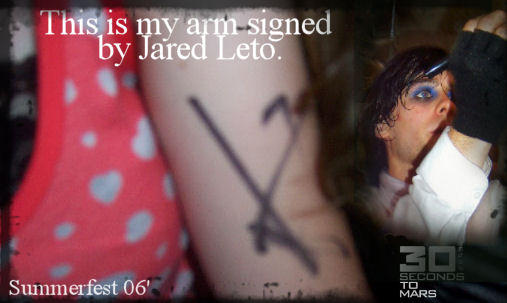 Jared Leto signed MY arm