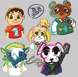 *Fan Art* - Animal Crossing sketches -.