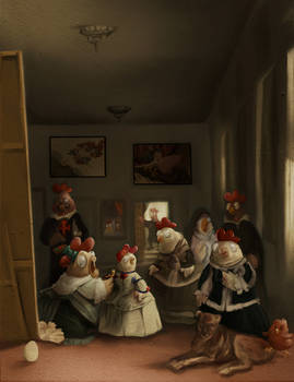 Las Meninas gallinas